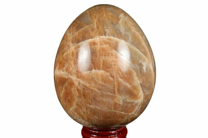Polished Peach Moonstone Egg - Madagascar #182404
